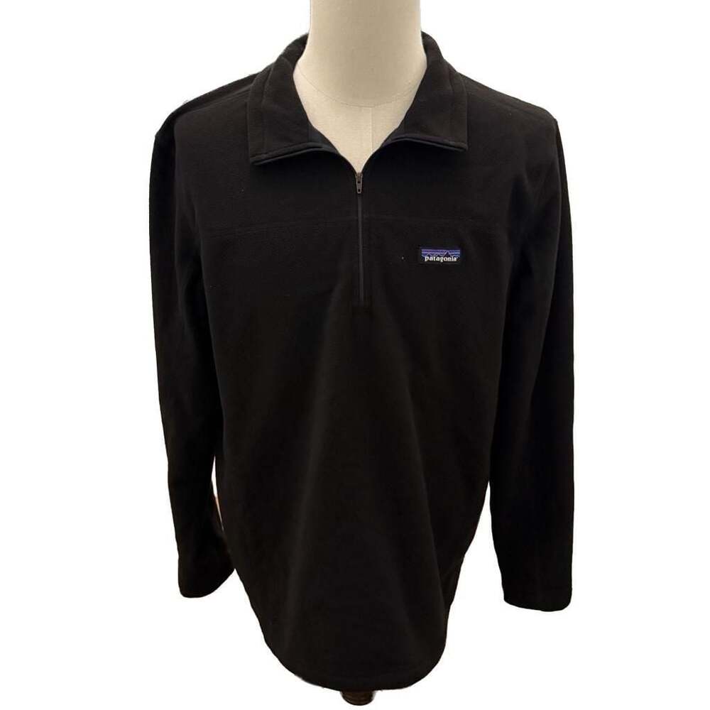 Patagonia Micro D Quarter-Zip Fleece Pullover Black Size L